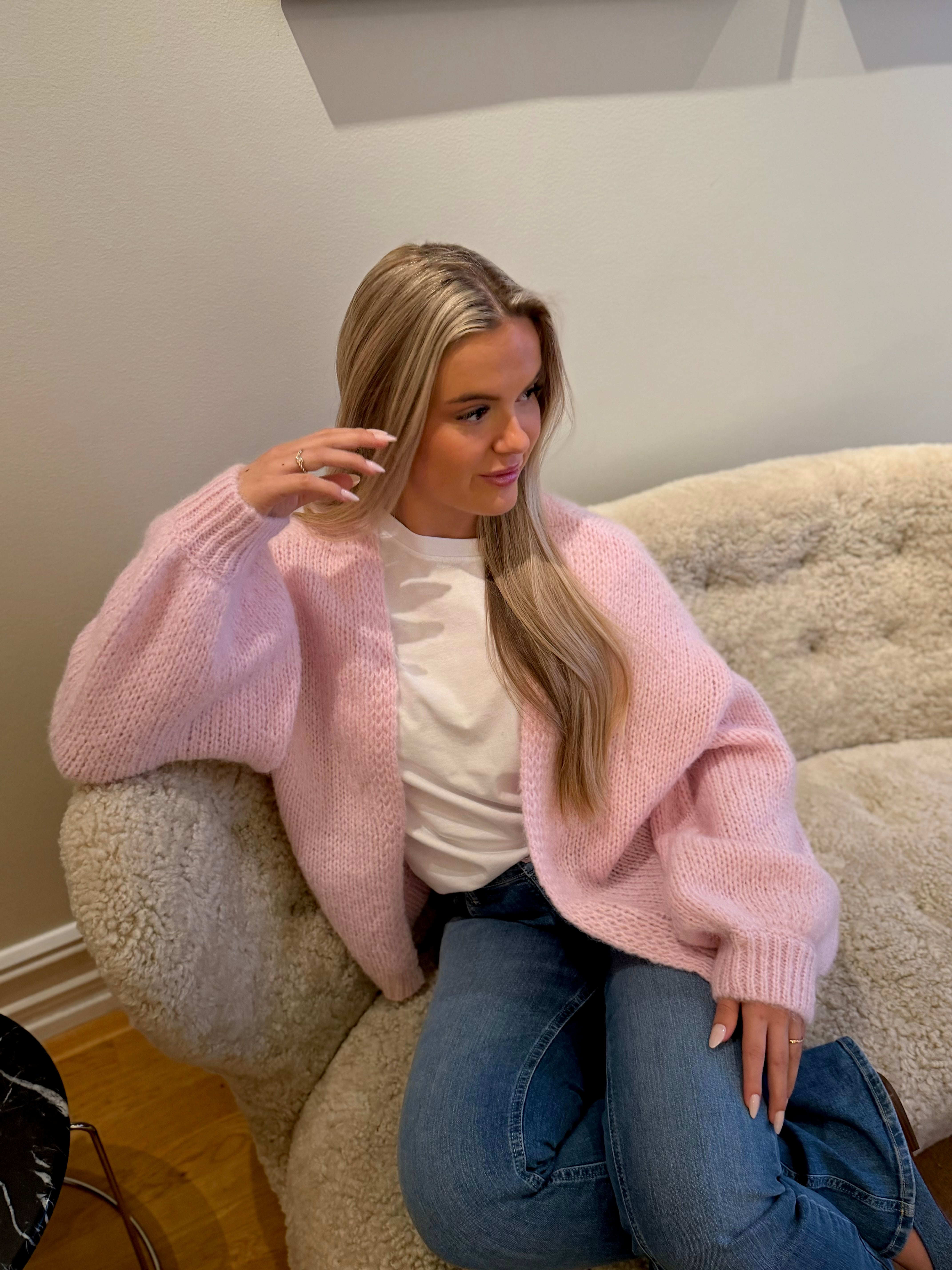 VMMAYBE Knit Cardigan - Parfait Pink